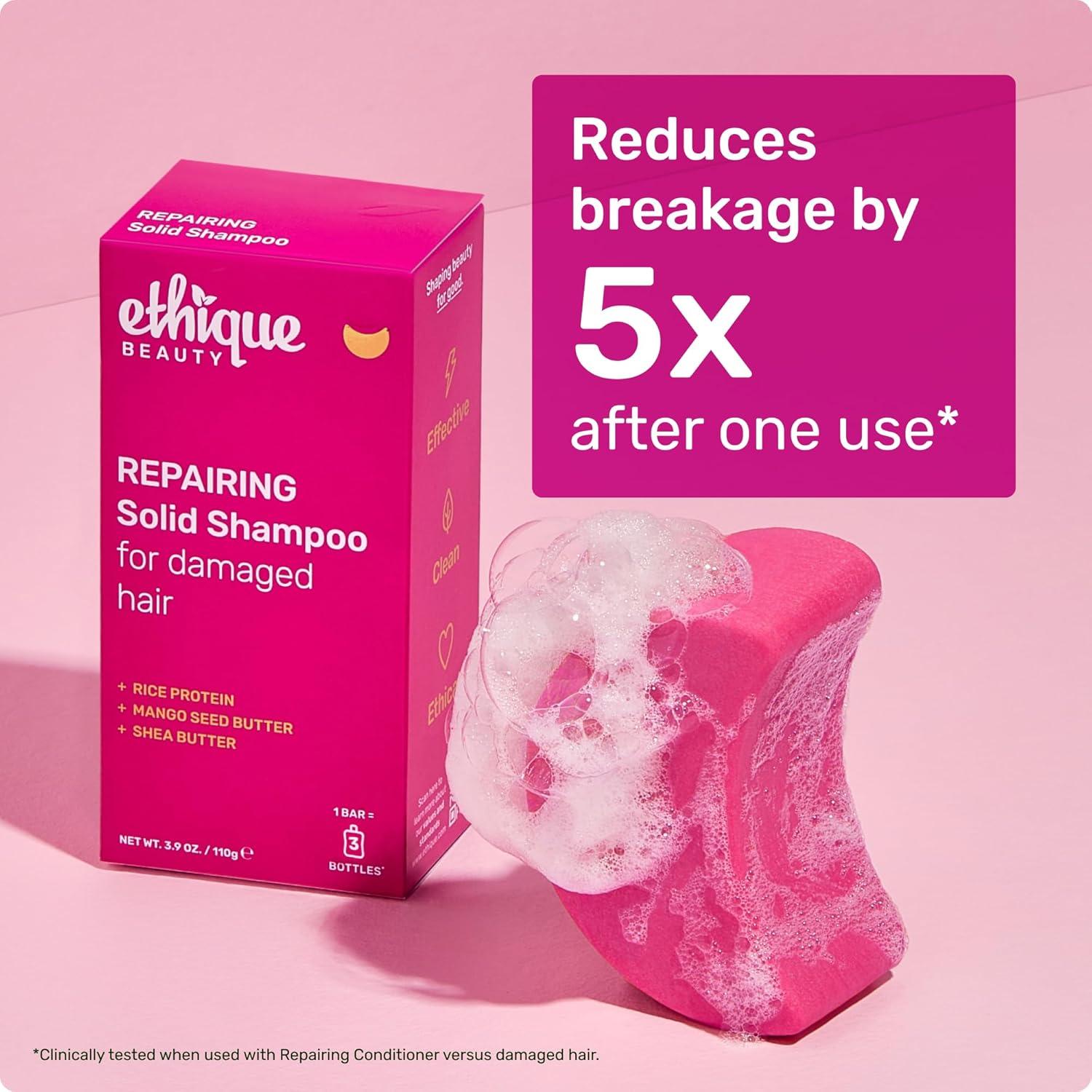 image:imageEthique Beauty Everyday Shampoo amp Conditioner Bar Set for Shiny Hair with Vitamin C PlasticFree Vegan CrueltyFree 2 PackRepairing Shampoo Conditioner Bar Set