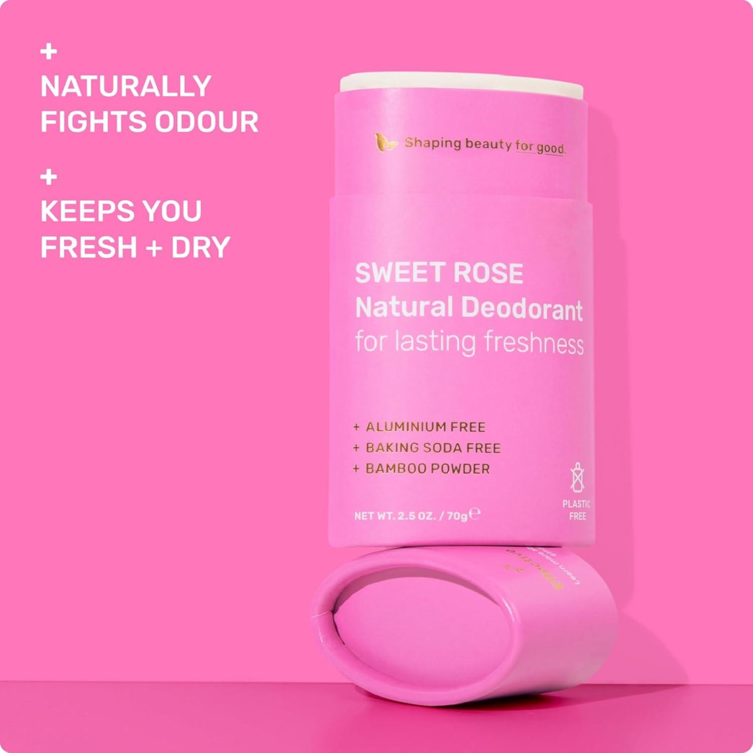 image:imageEthique Beauty Sweet Rose Deodorant Stick for Men amp Women AluminumFree PlasticFree Vegan CrueltyFree EcoFriendly 25 oz25 Ounce Pack of 1