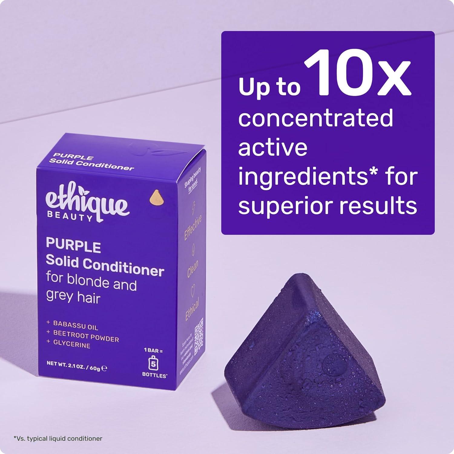 image:imageVolumizing Conditioner Bar with Biotin for thin fine hair PlasticFree Vegan CrueltyFree 212 ozPurple Conditioner Bar