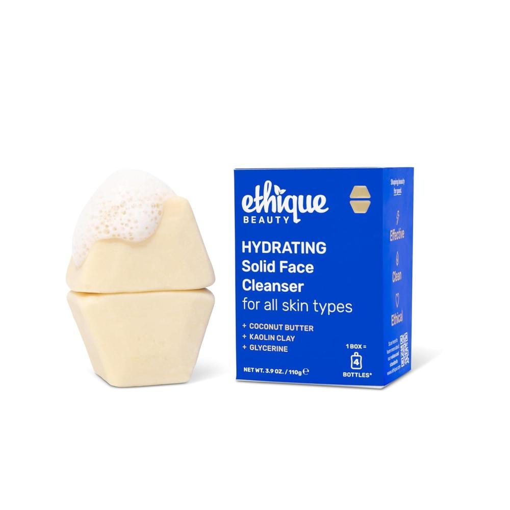 image:imageEthique Hydrating  Solid Face Cleanser for All Skin Types  PlasticFree Vegan CrueltyFree EcoFriendly 39 oz Pack of 1 2 bars